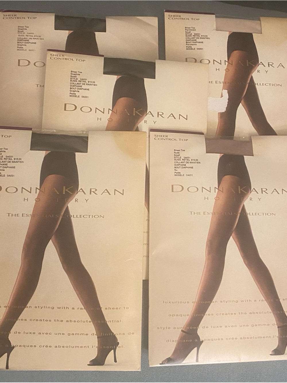 Donna Karan The Essentials Sheer Control Top Pantyhose Bundle Size S 5 Pairs